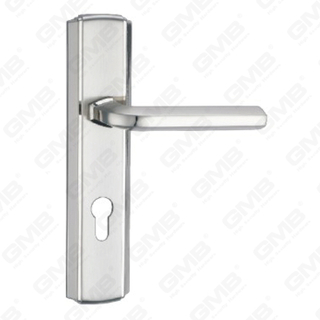 Door Handle Pull Wooden Door Hardware Handle Lock Door Handle on Plate for Mortise Lockset by Zinc Alloy or Steel Door Plate Handle (ZM84110-K)