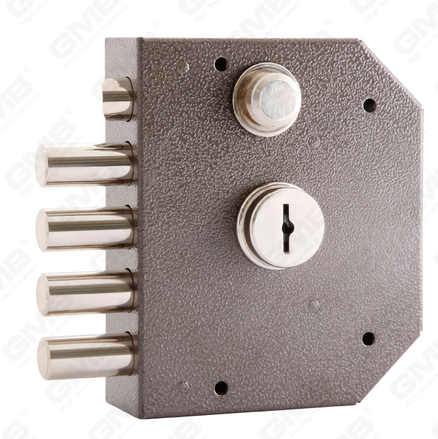 Security Nigh Latch Lock 4 pin Steel Deadbolt key hole Zamak Latch Rim