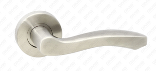 High Quality #304 Stainless Steel Door Handle Round Rose Lever Handle (GB03 45)